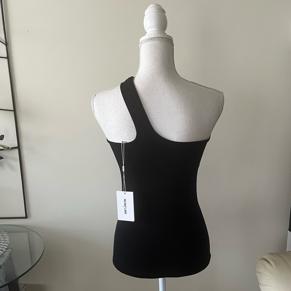 Helmut Lang Black Seamless Jersey Cutout Tank Top Size Medium/Large NWT - Picture 13 of 15